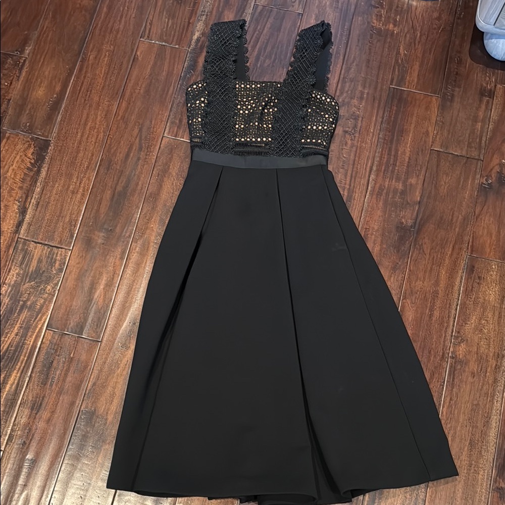 Self-Portrait Elegant Black Sleeveless Dress